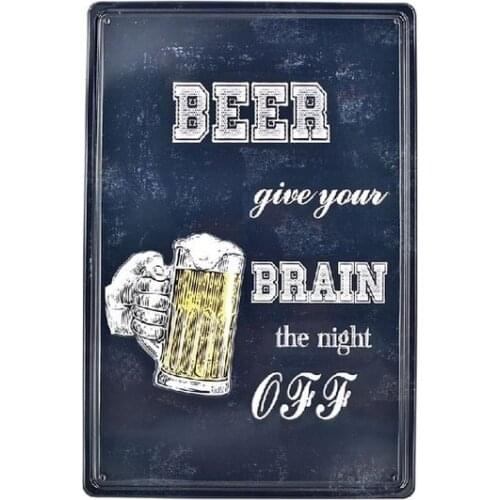 Beach Beer We Can Do It Retro 3D Embossed Metal Tin Signs Vintage Bar Pub Car Decorative Plates Home Wall Stickers Iron Plaque