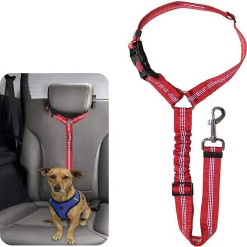 Pet Dog Cat Car Seat Belt Adjustable Harness Rope Seatbelt Leash for Small Medium Dogs Travel Clip Pets Supplies Accessories