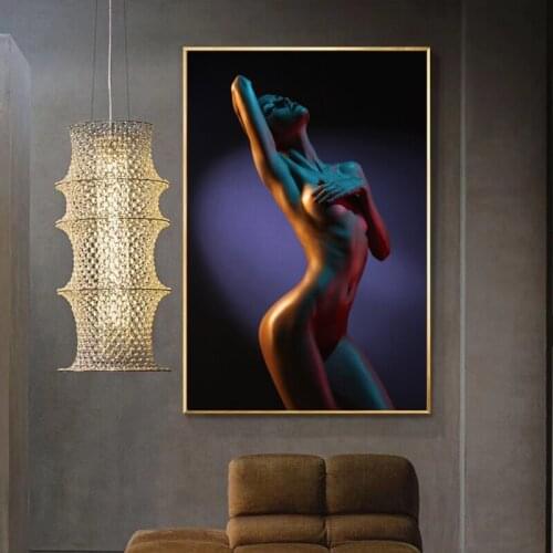 Nordic Art Poster Fashion Sexy Lady Naked Girl Canvas Painting On The Wall Modern Home Decor Living Room Bedroom Mural Frameless
