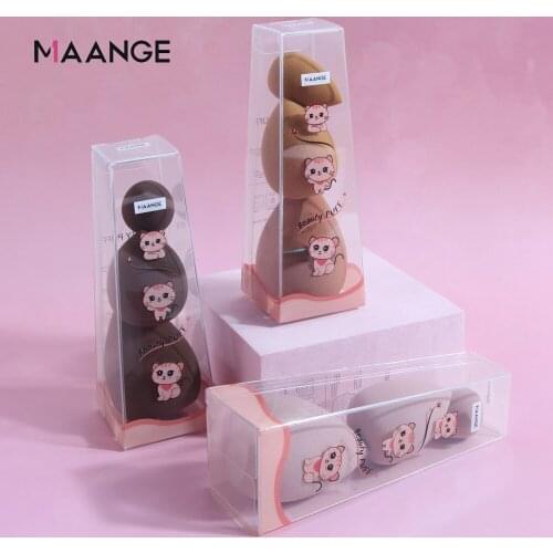 MAANGE 3PCS Makeup Sponge Puff Professional Cosmetic Puff for Foundation Beauty Cosmetic Make Up Sponge Puff Powder Puffs