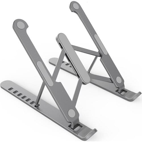 Universal 11 14 15.6 17.3 Inch Laptop Bracket Aluminium Adjustable Height Angle Foldable Portable Base For Notebook Macbook Pad