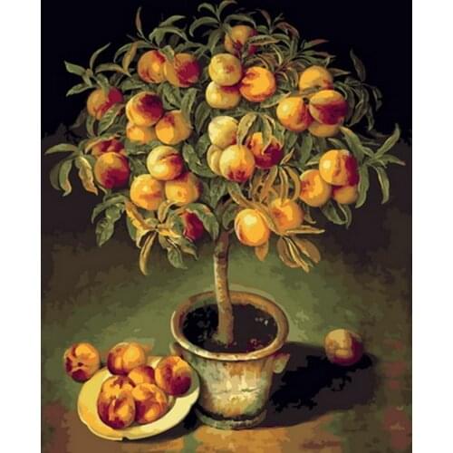 Frameless painting by numbers diy picture oil painting on canvas for home decor animal painting 4050 peach