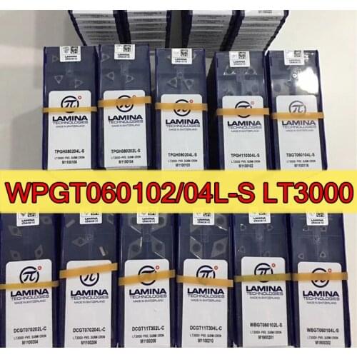 WPGT060102/04L-S LT3000 10pcs/set 100% swiss-made LAMINA Metal ceramic Carbide insert Free shipping