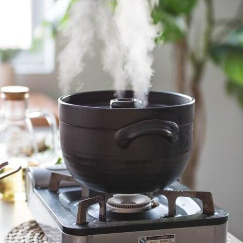 Japanese ceramic casserole high temperature resistant stone earthenware cooking pot household stew soup pan bellied stewpan