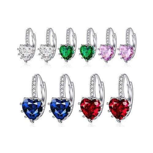 2019 Fashion Jewelry Gold-color Earring For Women Austrian Crystal Purple Drop Earrings Stone Pendientes Mujer Moda Earing