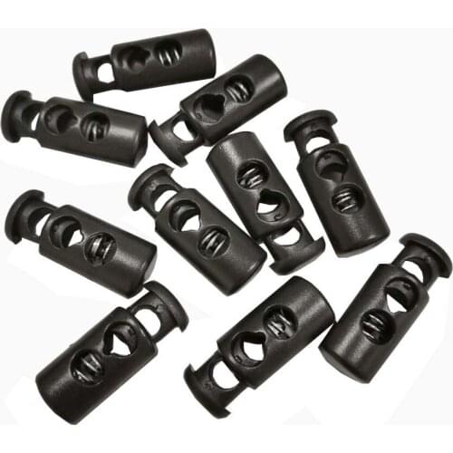 100pcs/lot small 4.5mm Black color PLASTIC STOPPER/ CORD LOCK/ CORD END / BUCKLES/ BUTTON
