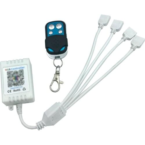 4 Output LED Lights APP Controller RF Wireless Remote Control Music Rhythm Function RGB Mult i-color Bluetooth CAR ANGEL EYES