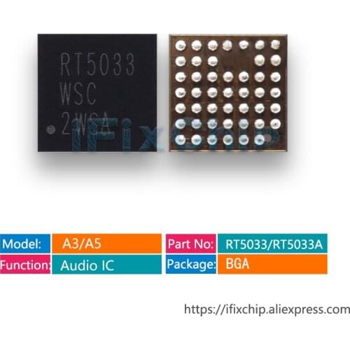 5pcs/lot RT5033/RT5033A for Samsung A5 A5000 A3 A3000 Audio IC