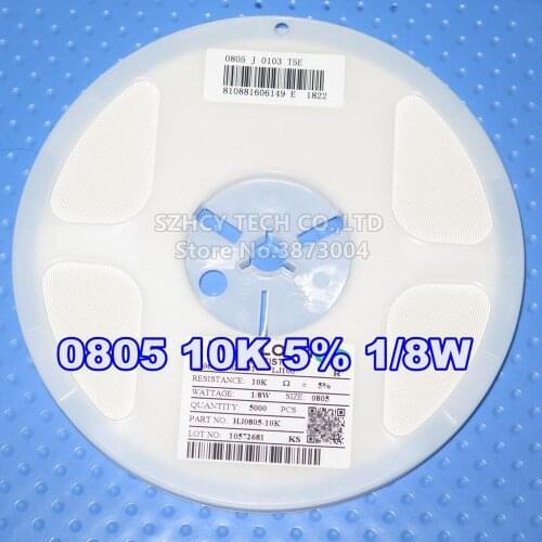 5000Pcs 0805 10K 5% 1/8W HJ0805-10K 2012 New and origianl