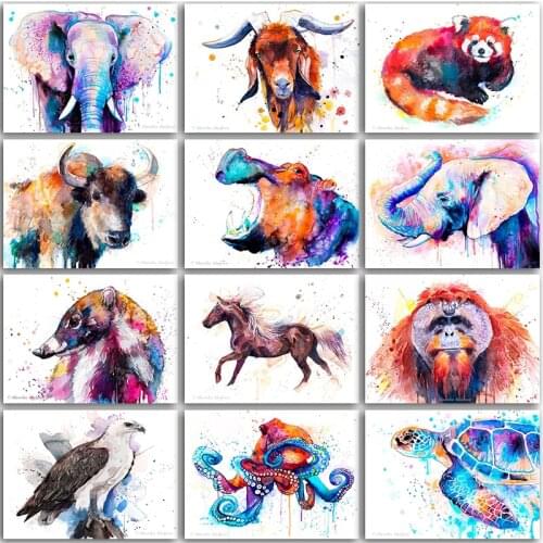 5D DIY Diamond painting horse animals Cartoon Elephant Full Square Diamond mosaic Full Round Diamond embroidery Cross stitch