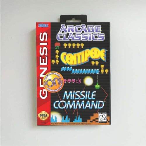 Arcade Classics - USA Cover With Retail Box 16 Bit MD Game Card for Sega Megadrive Genesis Video Game Console