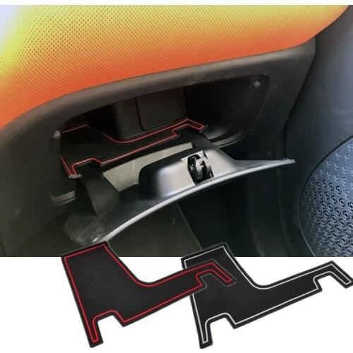 Car Glove Box Mat Passenger Seat Storage Box Anti-slip Pad for Smart fortwo forfour 2015 2016 2017 2018