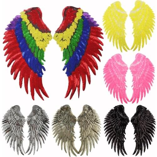 Large embroidery big patch wings cartoon patches for bag badges applique patches for clothing EQ-239