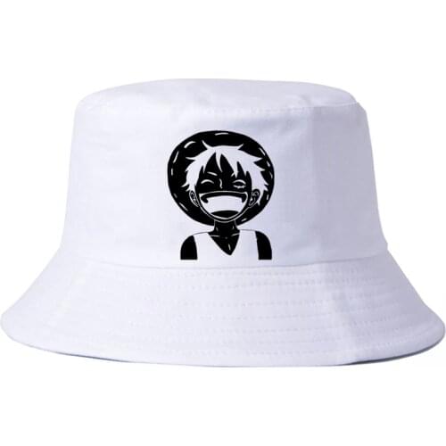 One Piece Luffy Straw Hat Pirate bucket hat fashion outdoor fishing cap Leisure fisherman hat sun Basin cap