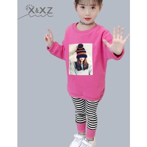 Children Clothing 2020 spring Autumn Girls Clothes Set Long Sleeve Shirts + Pants Suits Baby Kids Clothes 6 7 8 9 10 Year