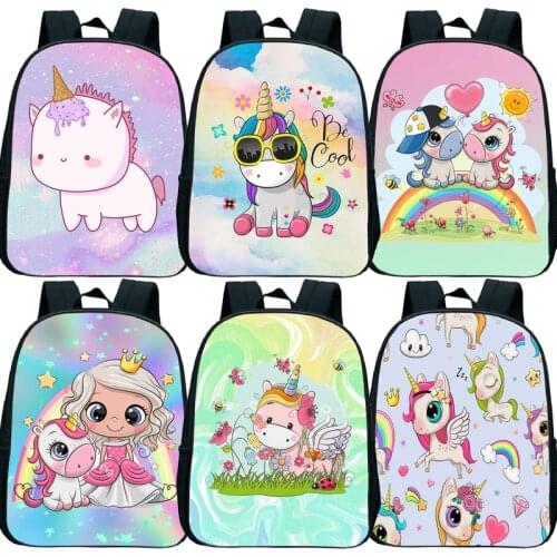 Toddler Cute Unicorn Kindergarten Backpack for Girls Boys Kids Cartoon Mini Bookbags Children Anime Rucksack Mochila Infantil