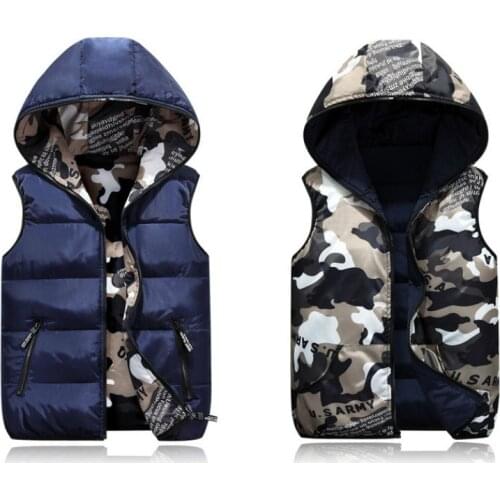 Children Vest 2020 Autumn Winter Waistcoat for Girl Boy Down Vest Baby Sleeveless Kids Hooded Jacket Outwear Infant Baby Clothes