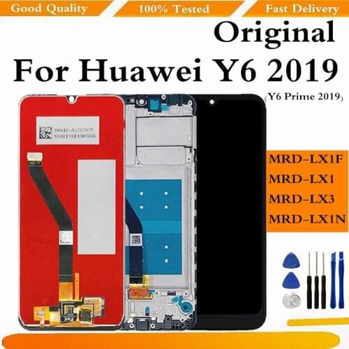 Original LCD For Huawei Y6 2019 LCD Display Touch Screen For Huawei Y6 Prime 2019 LCD MRD-LX1f LX1 LX2 LX3 L21 L22 Y6 Pro 2019