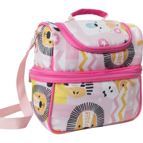 Double Compartments Thermos Bag Pink Color 24x28x12cm Baby Feeding Bottle Cloth Mama Care Bag Thermos Hot cold Holder Bag Pattern