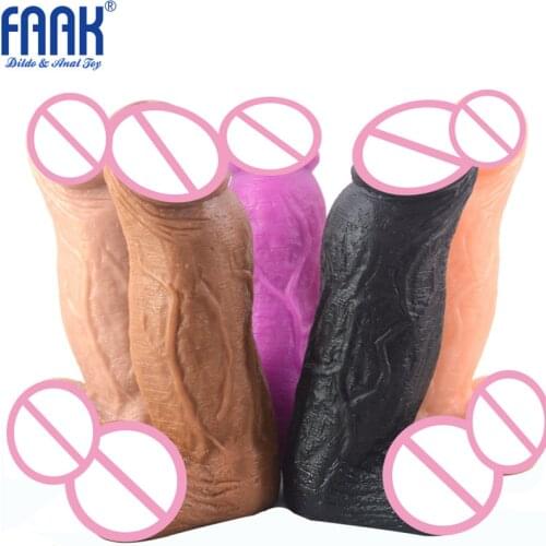 FAAK Strong Suction Cup Black Big Dildo Realistic Penis Dick Masturbator Vagina Or Anal Plug Sex Toys For Woman Erotic shop