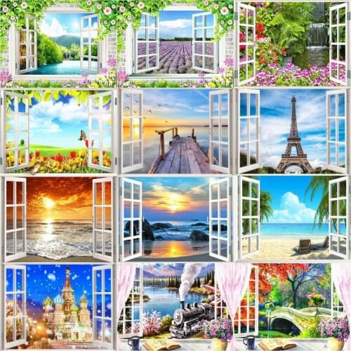 GATYZTORY Adult Unframe DIY Coloring By Numbers Landscape Acrylic Paint Kits Oil Painting By Numbers Tree Wall Art Home Decor