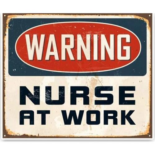 Interesting WARNING NURSE AT WORK Accessories Car Stickers Bumper Car Window Vinyl Cover Scratches Waterproof PVC