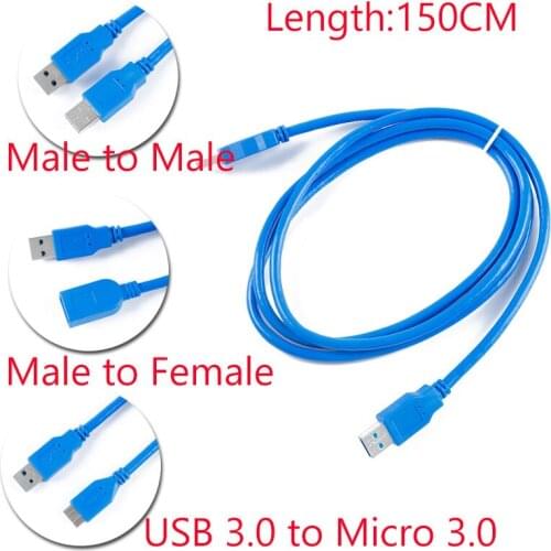 USB3.0 Extension Cable USB 3.0 Male to Female Extension Data Sync Cord Cable Extend Connector Cable for Laptop PC Gamer Mouse