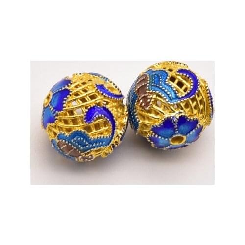2 Pcs/Lot 12mm Cloisonne Style Bat Round Beads Natural Stone Loose Beads Making For Diy Earrings Bracelet Jewelry JA0284
