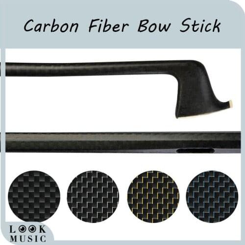 4/4 Grid Carbon Fiber Violin Bow Stick Blank Silk Braided Carbon Fiber Bow