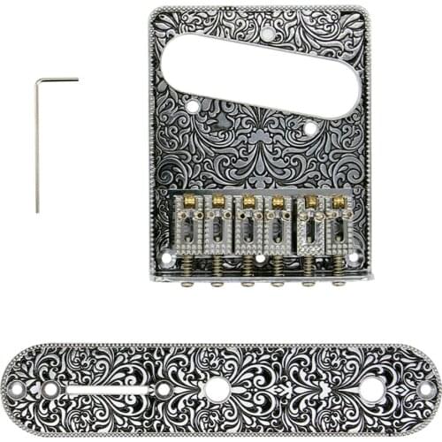1 set Metal 6 String Saddle Volume Control Bridge Plate Replacement For Fender Telecaster Electric Guitar Repair Tool Parts