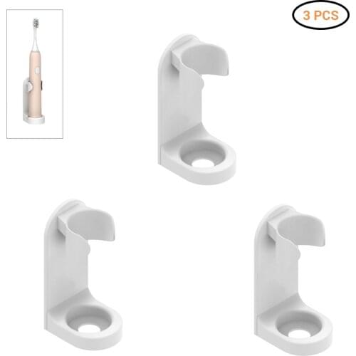 3PCSFashion creative universal electric toothbrush storage box brush holder free perforation wall-mounted to save space