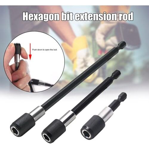 3pcs Magnetic Drill Extension Quick Release Set 1/4" Tools Connecting Rod Head Extension Drill Bits Hexagonal Shank Drill Bits