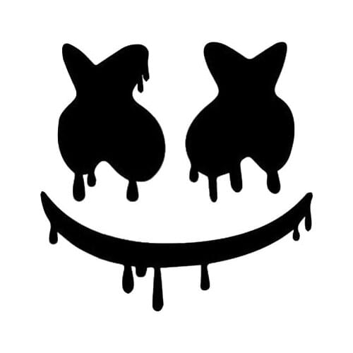 New Arrivals Personality Pvc Decal Car Laptop Truck Bumper Window Decor Decals Car Stickers Black/White,12cm*12cm