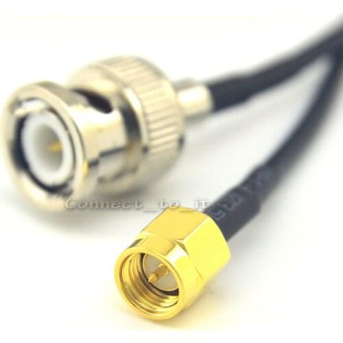 Extension Cable New 1.8M SMA Male to BNC Male Connector Coaxial Cable Adapter Pigtail Cable RG174 1.8M