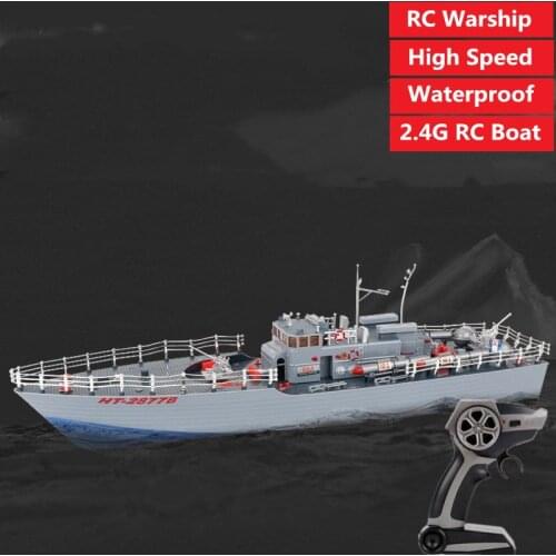 Remote control rc boat RC military boat 2.4G remote control boat toy RC Warship Cruiser Warship Waterproof High speed boat toy