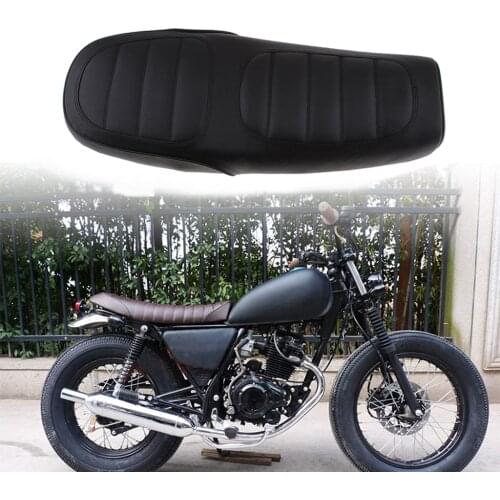 1 Set Black Motorcycle Cafe Racer Seat Custom Vintage Saddle Flat Pan Retro Seat For Honda CB125S CB200 CB350 CL350 CB400