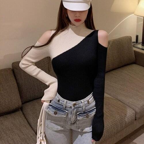 Женские пуловеры с открытыми плечами SILVERCELL China At AliExpress