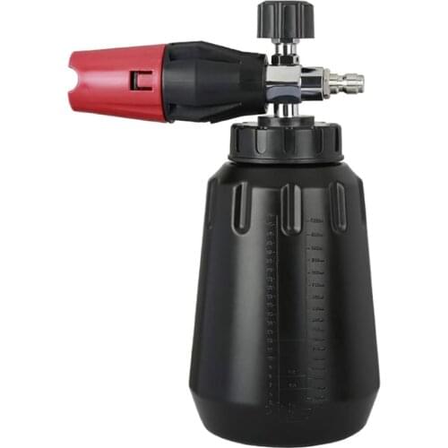 Snow Foam Cannon with 1L Bottle, Adjustable Snow Foam Lance, Heavy Duty Car Foam Blaster, 1/4Inch Quick Connector