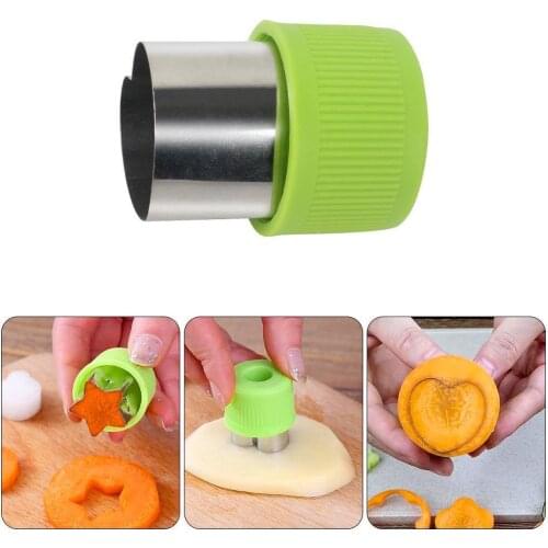 Steel Fruit Vegetable Cutter Cut Flower Mould Fondant Cake Cookie Plunger Mold Cutting Die Kitchen Cooking Tools