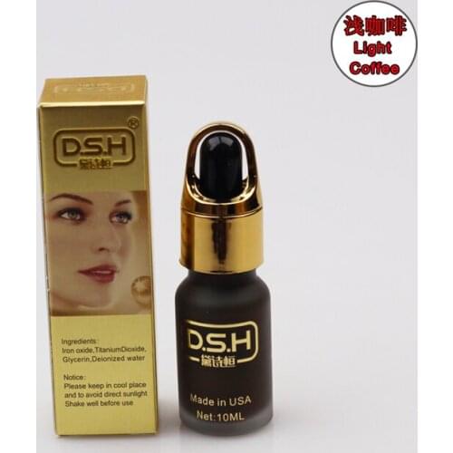 Light coffee color DSH import permanent makeup micro pigment manual tattoo ink cosmetic for eyebrow eyeliner lips 10ml