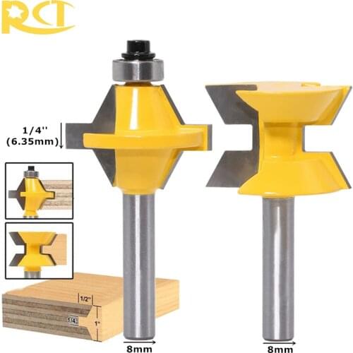 120 Degree Lock Miter Bit Router Bit 8mm Shank Milling Cutter For Carbide Wood Cutter Woodworking Engraving Carving Tools