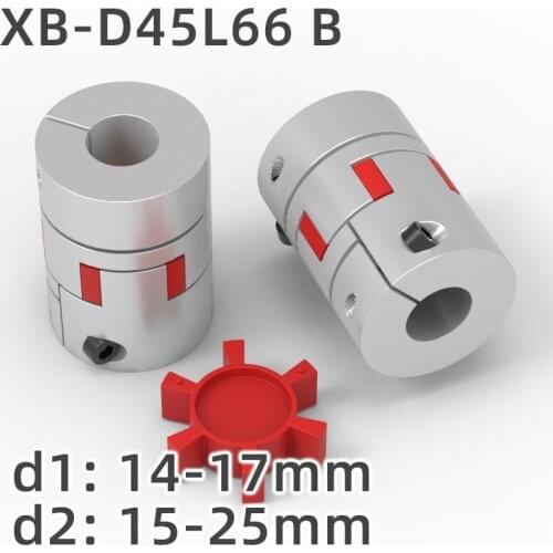 XB D45L66B Three Jaws Coupler Aluminium Plum Flexible Shaft Coupling Motor Connector CNC Flexible Couplings 15mm-22mm