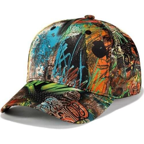 Europe America Personality Graffiti Adult Baseball Caps Spring Summer Polyester Peaked Hats For Men Brand Snapback Casquette