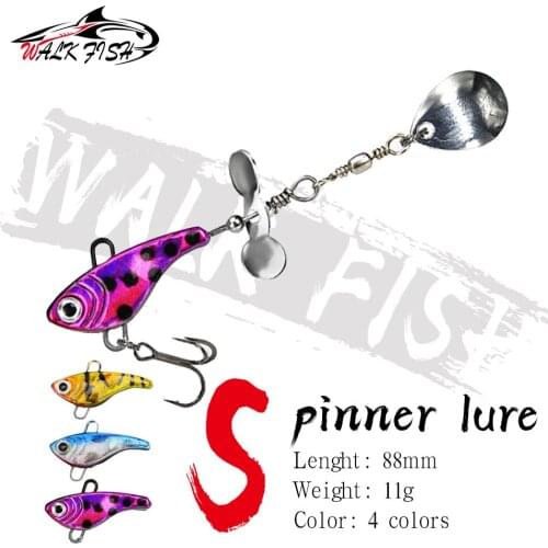 WALK FISH 1Pcs Spoon Sequin 88mm 11g Artificial Metal Hard Bait Rotating Spinner Minnow Fishing Lure Hot Modal Wobblers Fishing