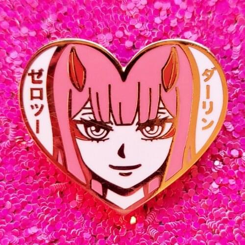 YAOJIE Cartoon Anime Darling In The Franxx Mystery Girl Code:002 Enamel Brooch Pin Hat Bag Collar Lapel Pins Badges Accessories