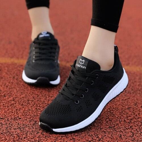 Sneakers Women Shoes Flats Casual Ladies Shoes Woman Lace-Up Mesh Light Breathable Female zapatillas de deporte para mujer