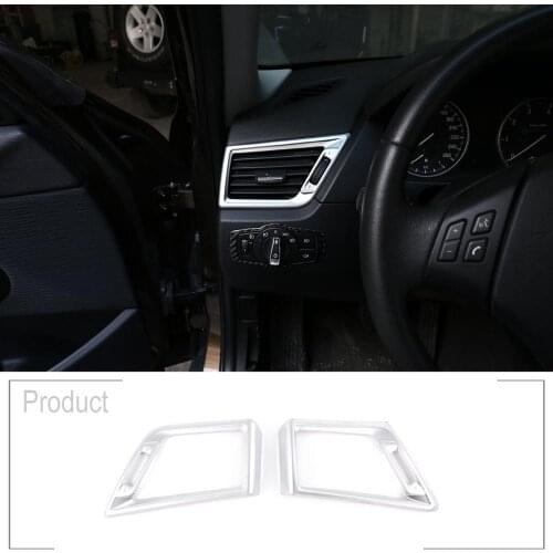 ABS Chrome For BMW X1 E84 2011-2015 Car Side Air Conditioning Vent Frame Trim Accessories 2pcs