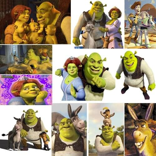 Diamond Painting 5D DIY Brand New Square/Round Inlaid Rhinestone Disney Shrek Cross Stitch Kit Home Decoration Painting