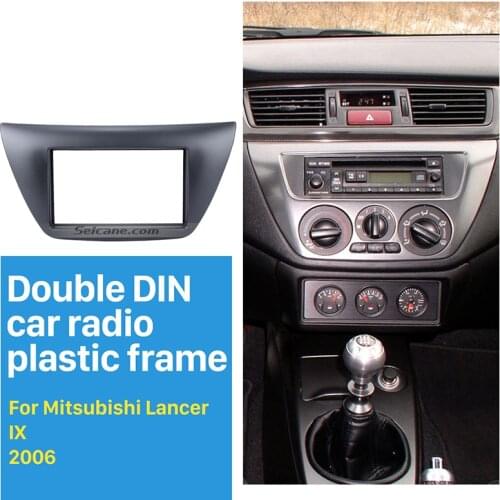 Clearance Seicane 2 Din Car Radio Fascia for Mitsubishi Lancer IX DVD Player Frame Trim Kit Plate Radio Installation Frame
