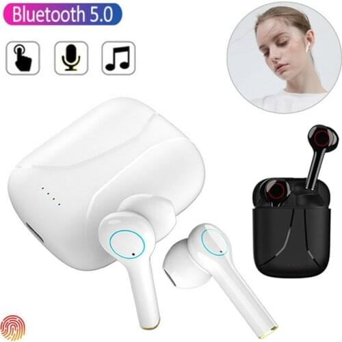 Earphones Wireless Fingerprint Touch Driving Sport Game Headset Noise Cancelling Earbuds with Mic for Cell Phones